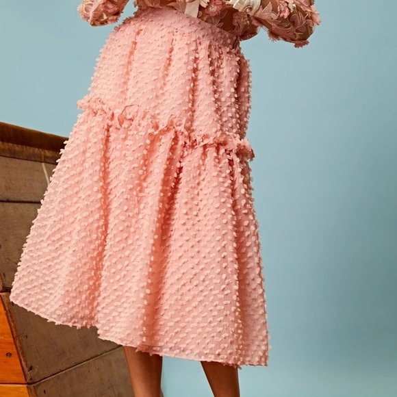 Sister Jane Ruffle Pink Midi Skirt - Picture 3 of 3